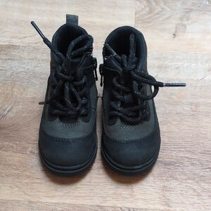 Cat & Jack Black Lace-Up & Side-Zip Boots